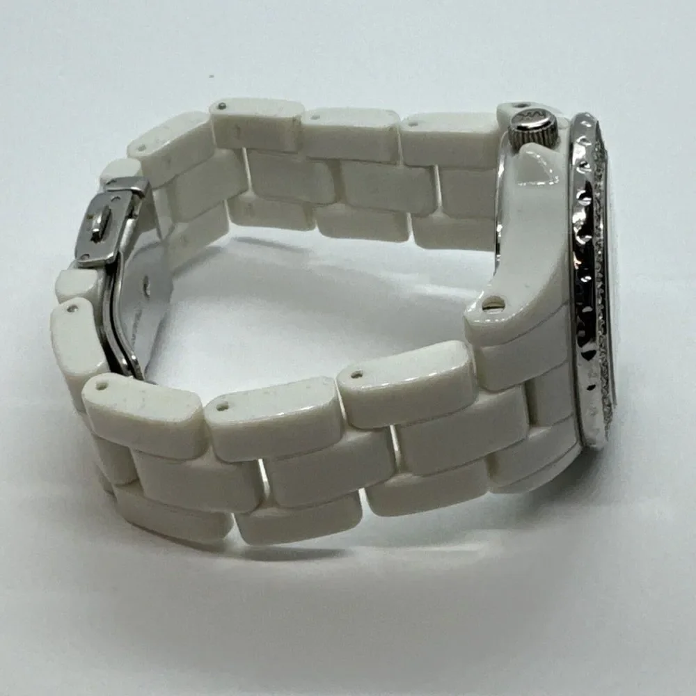 Michael Kors MK5458 Women's White Acrylic Analog Dial Quartz Wrist Watch JNA294